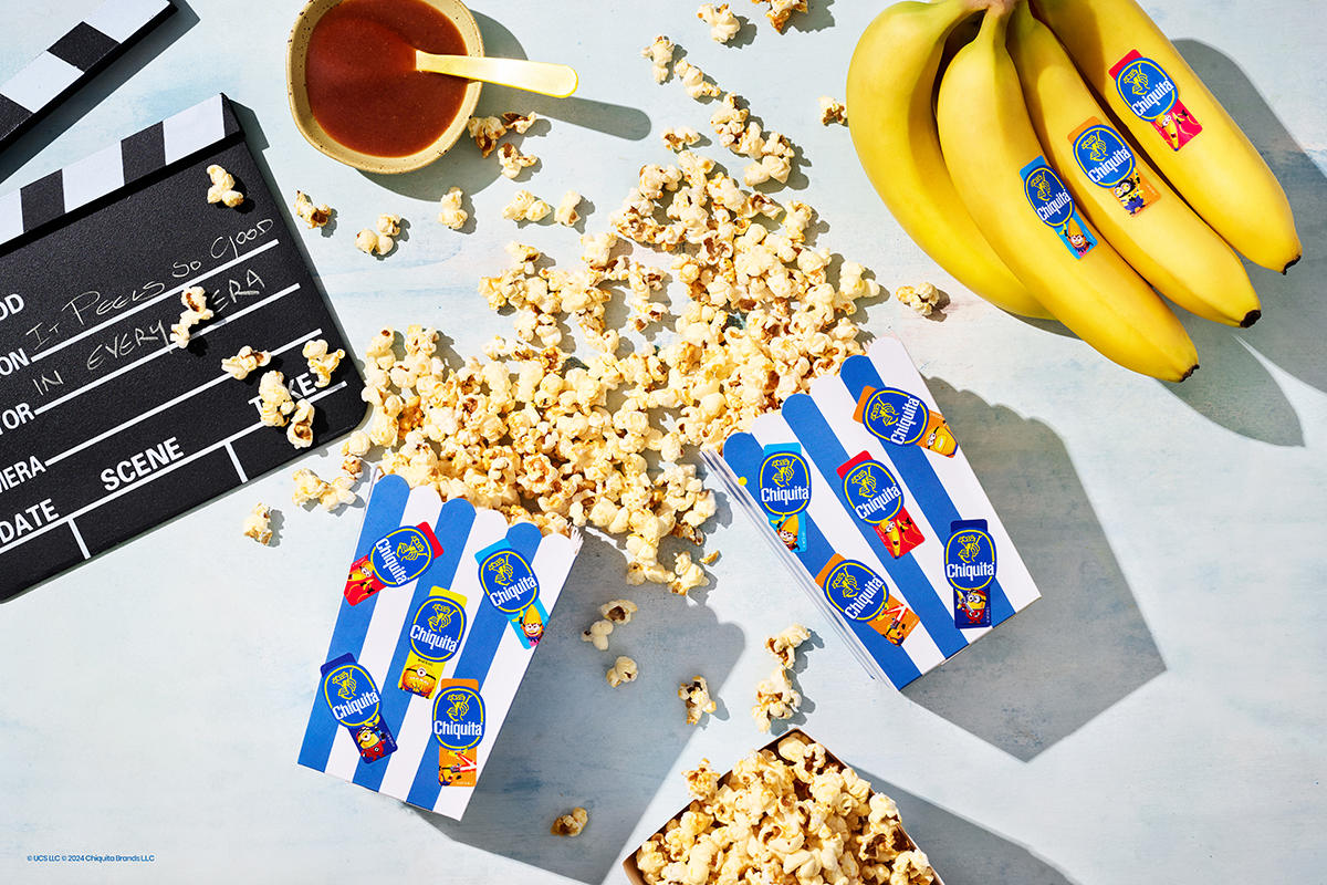 Popcorn met karamelsaus van Chiquita-banaan en zeezout